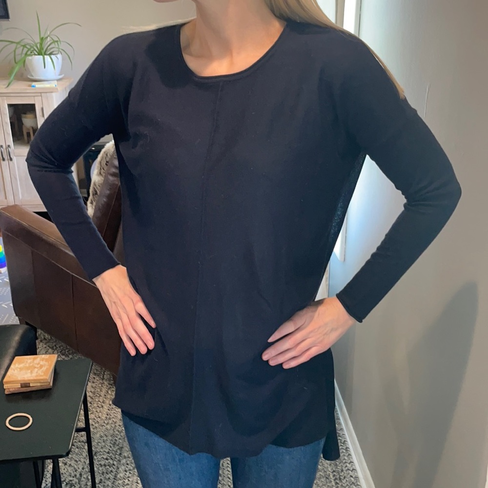 Navy tunic top